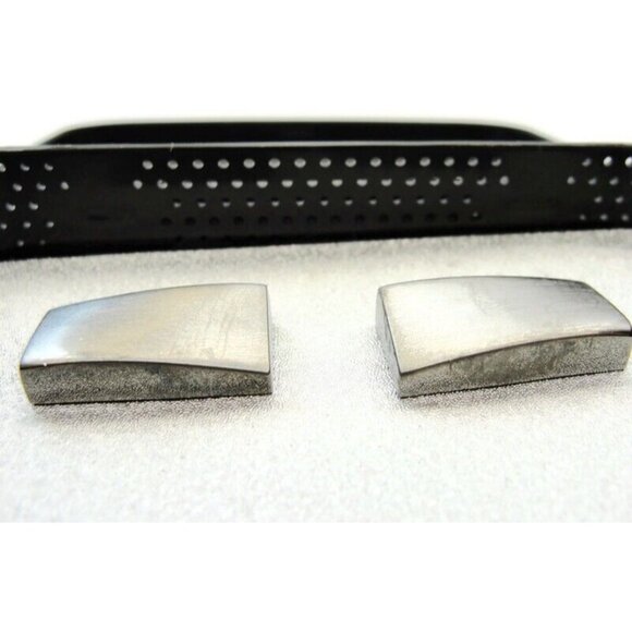 Apt. 9 Cufflinks Silver Tone Rectangular Tux Shirt Dress Suit Vintage IOB - Picture 4 of 9